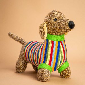 Knitted Sausage Dog Soft Toy by Best Years