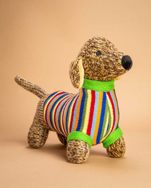 Knitted Sausage Dog Soft Toy by Best Years