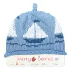 Merry Berries Sky white Boat knitted baby hat