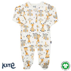 Kite Organic Giraffe and Ele Sleepsuit