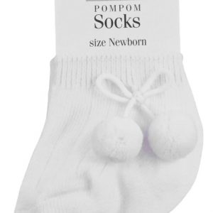 Pex Pom Pom Ankle Socks Ivory