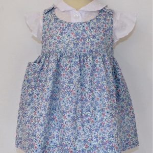 Ruth Lednik Reversible Pinafore Dress - Kites and Blue Floral