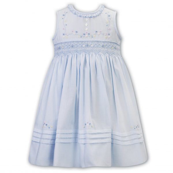 Sarah Louise Girls Blue Summer Dress 012618