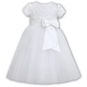 Sarah Louise flower girl dress white