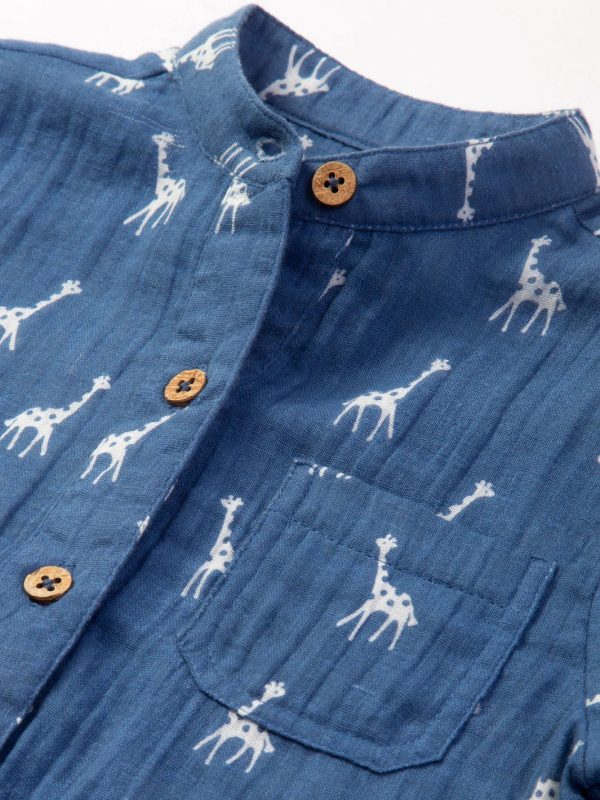 Giraffy grandad shirt by Kite