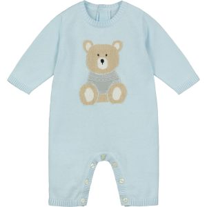 Easton Blue Knit Boys All in One by Emile et Rose