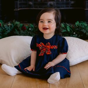 Eliza Navy Baby Girl Party Dress by Emile et Rose