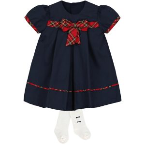 Eliza Navy Baby Girl Party Dress by Emile et Rose