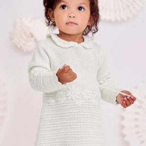 Ivory Knitted Dress by Sarah Louise