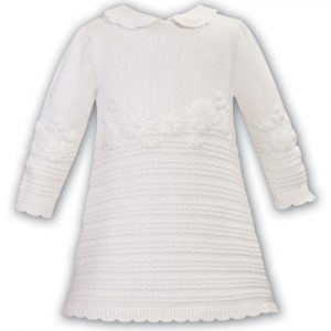 Ivory Knitted Dress by Sarah Louise