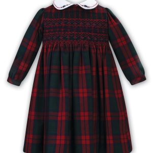 Red and Green Tartan Check Dress by Sarah Louise