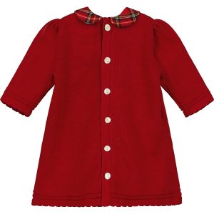 Elizabeth Red Knit Baby Girl Party Dress by Emile et Rose