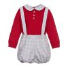 Boys Red and Grey Shorts Set by Sarah Louise