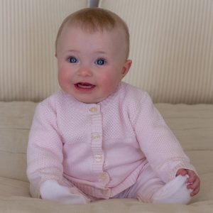 Cypress Pink Knit Baby Cardigan by Emile et Rose