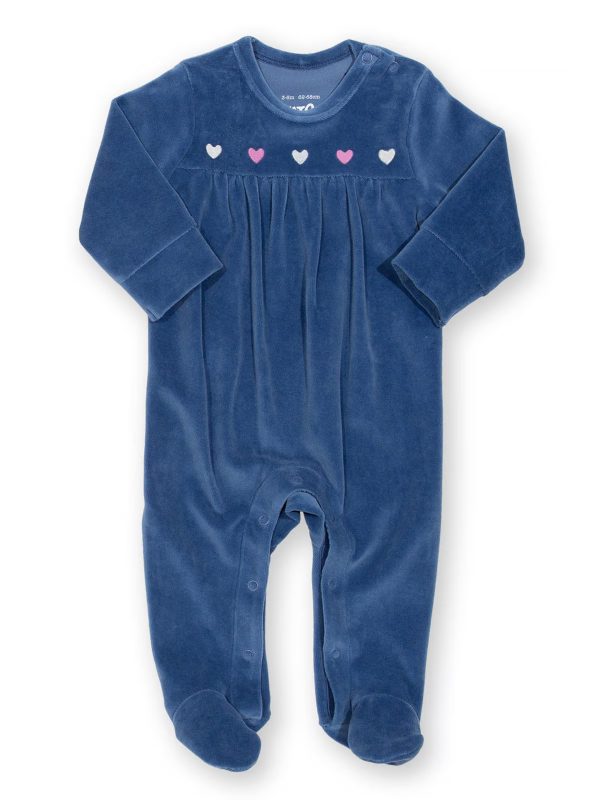 KITE Baby Girl Velvety Heart Sleepsuit