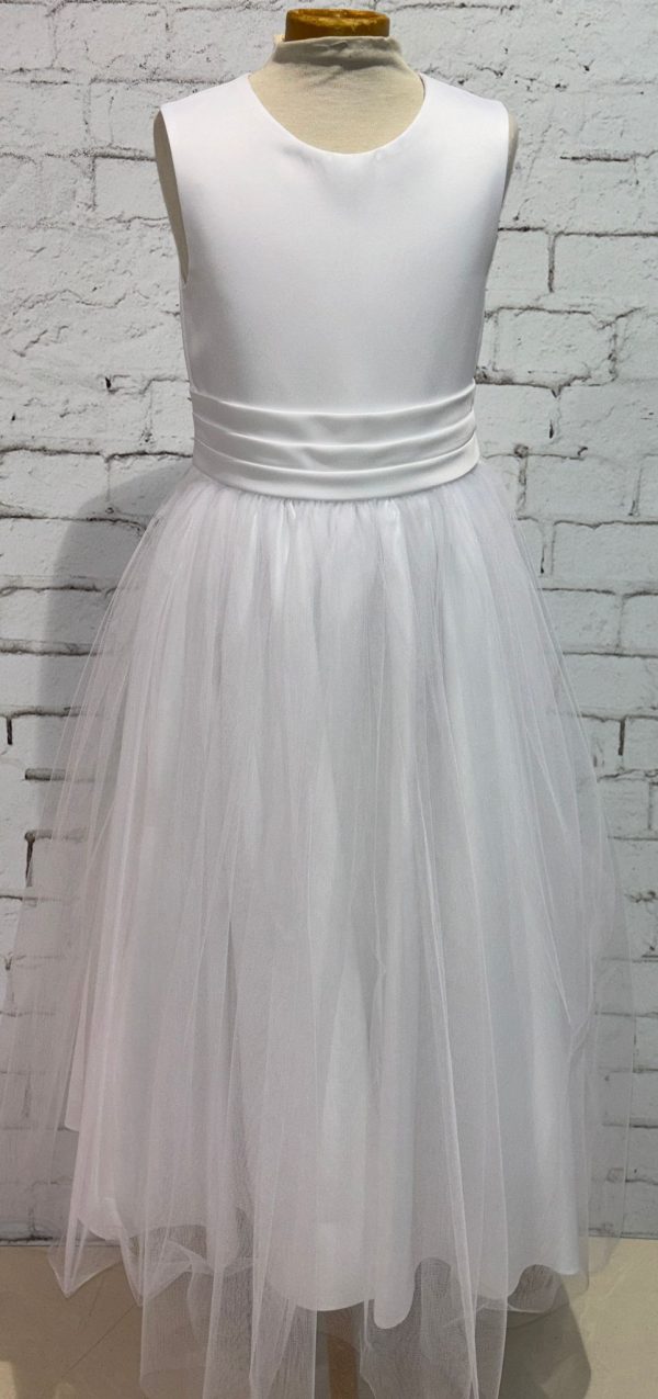 Flower Girl Dress White by Frazer and James of Knightsbridge