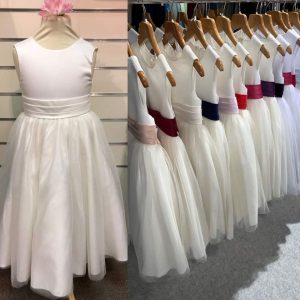 Flower Girl Dress White by Frazer and James of Knightsbridge