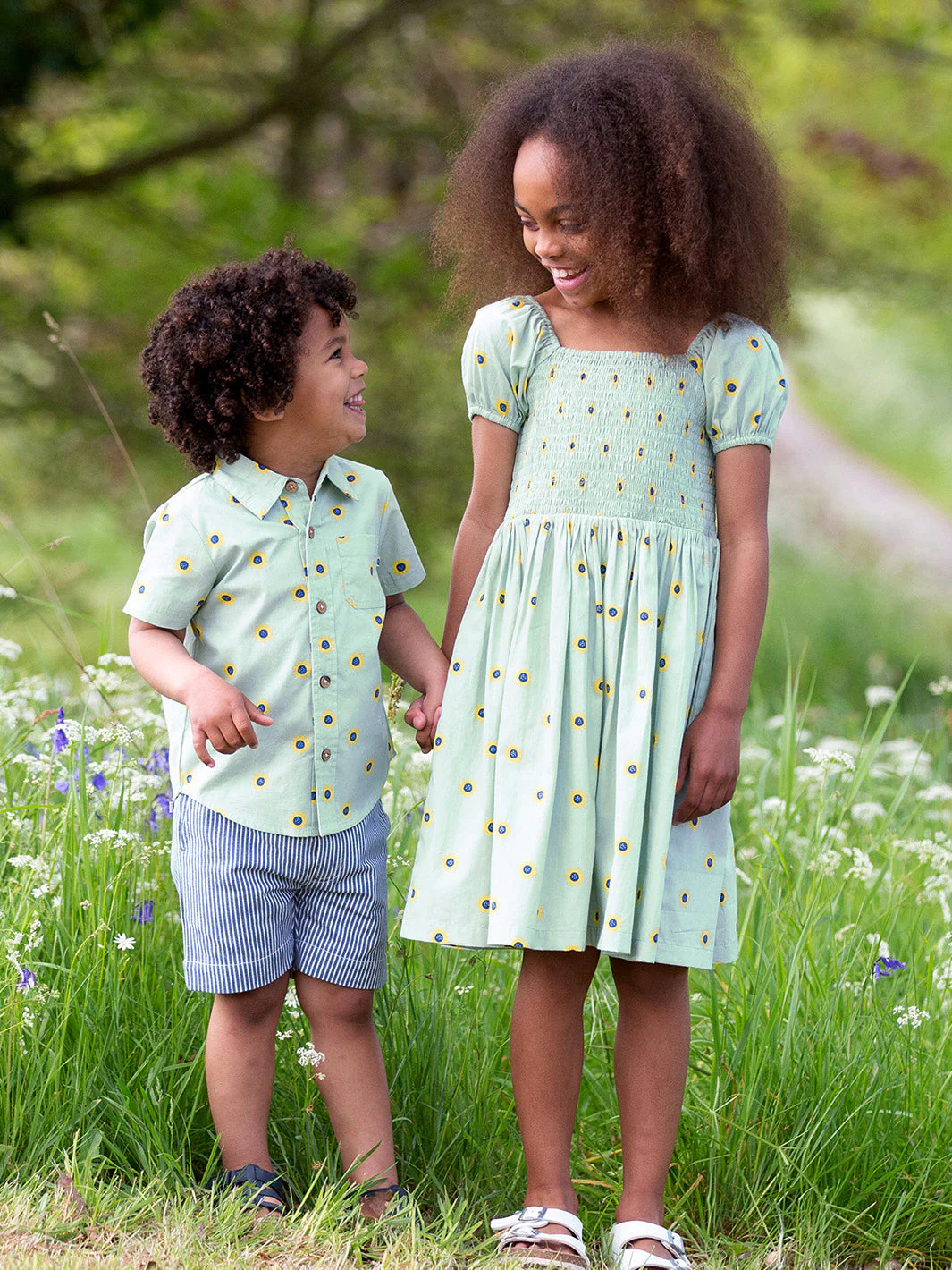 Sunflower Dot Shirred Dress by Kite