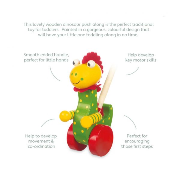 Dinosaur push along toy